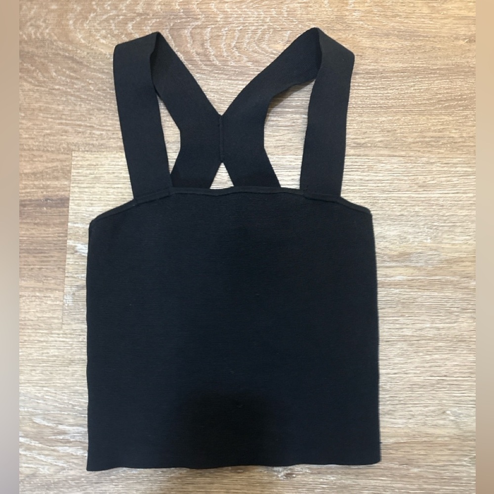 Express Black Structured Tank Top Size Medium Minimalist